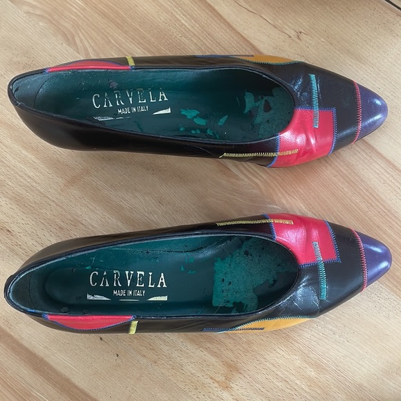 Vintage, Italian leather block kitten heels - Picture 4 of 4